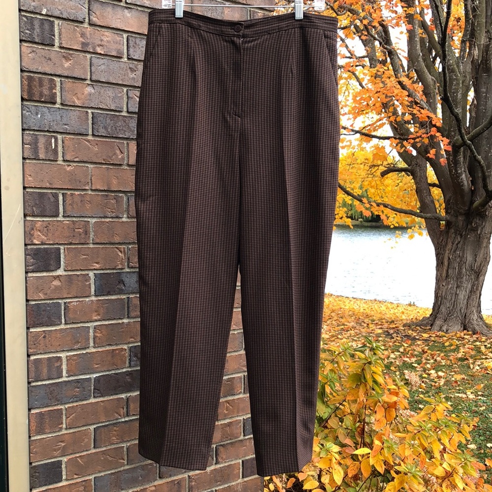 Classic Brown Check Women’s Trousers